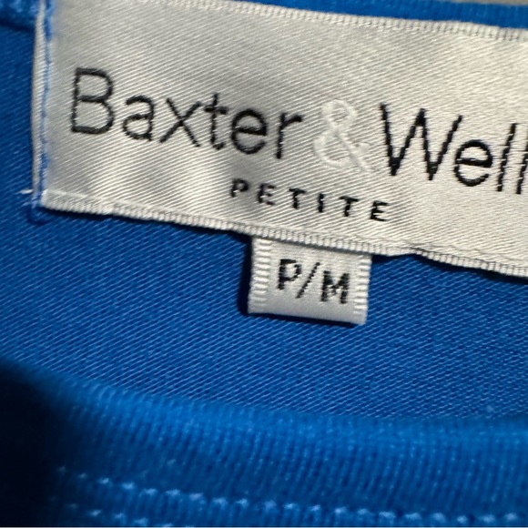 Baxter & Wells Striped Cropped T Shirt Size Petite Medium - Picture 3 of 4